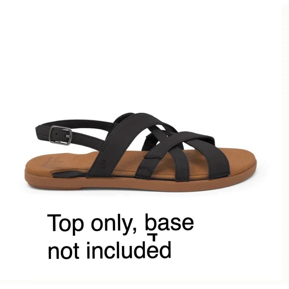 Solely Jane Capri Onyx Interchangeable Shoe Topper Straps Black Size 9.5 NEW